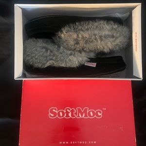 SoftMoc Rabbit Collar Suede Moccasin